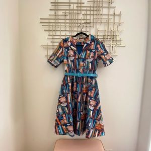 Lindy Bop Bletchley Library Book Dress Size 6